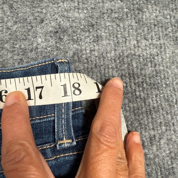 NYDJ Size 16 Slim Bootcut Ankle Jeans Blue Washed Cotton Blend Mid Rise Pockets - Picture 10 of 10